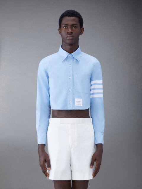 Thom Browne Oxford 4-Bar Cropped Shirt