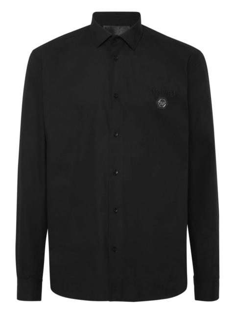 PHILIPP PLEIN Philipp Plein Logo-plaque Embroidered Shirt