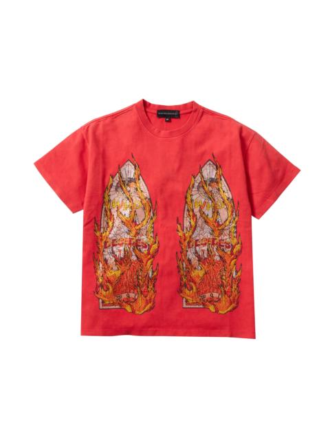 WHO DECIDES WAR RHINESTONE FLAME GLASS JERSEY