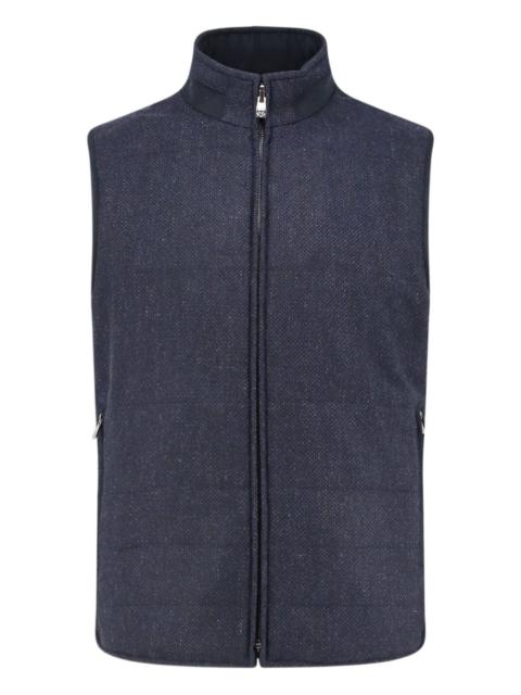 CORNELIANI zip sleeveless jacket
