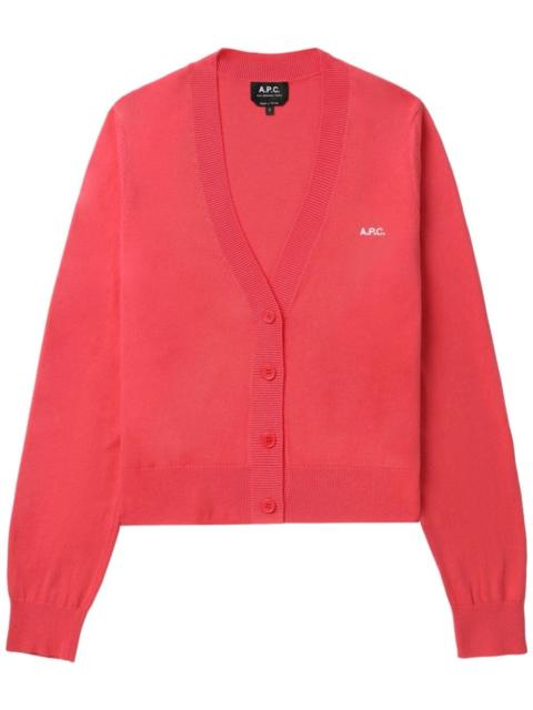A.P.C. logo-printed cardigan