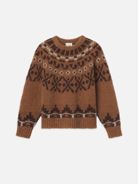 FRAME Fair Isle Sweater in Camel Multi