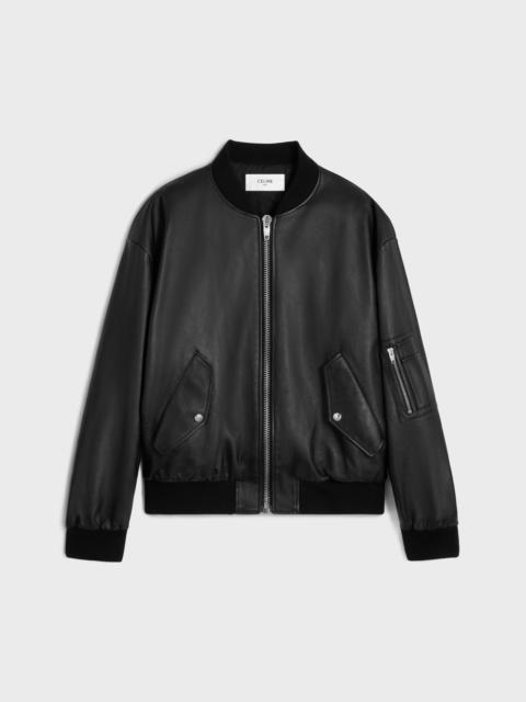 oversized bomber jacket in calfskin