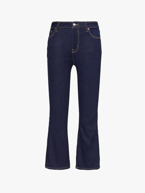 Le Crop mini-bootcut stretch-denim jeans