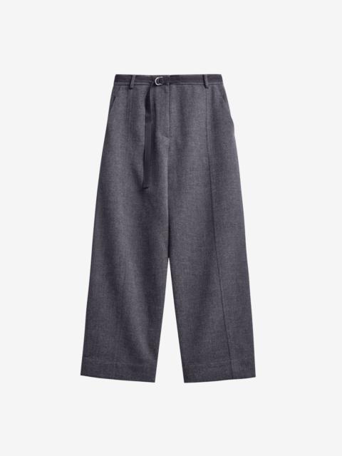 The Frankie Shop Sanve Tapered Leg Pants - Dark Grey Melange