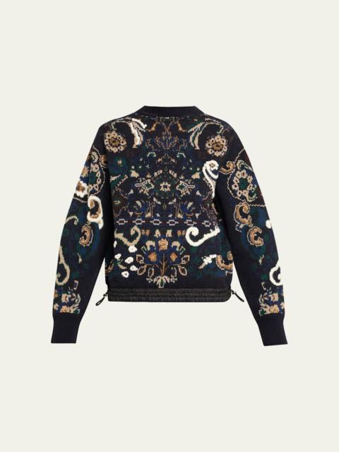 Floral Jacquard Sweater