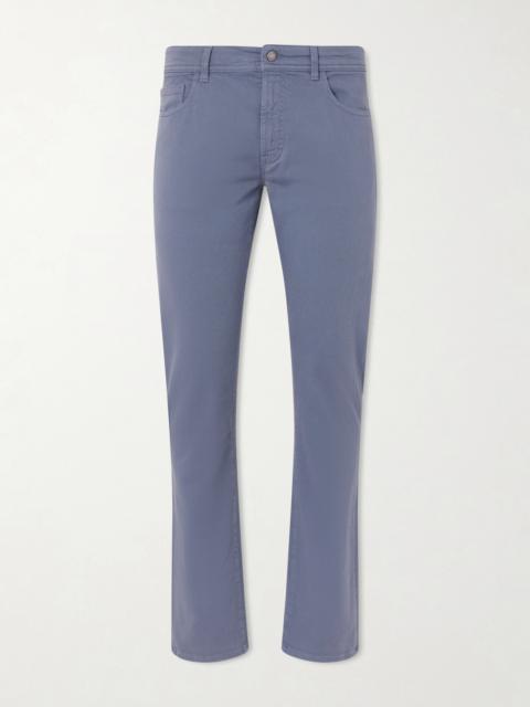 Canali Straight-Leg Garment-Dyed Stretch Jeans