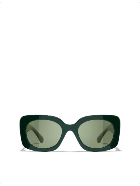 CHANEL CH5563B Square-Frame Acetate Sunglasses