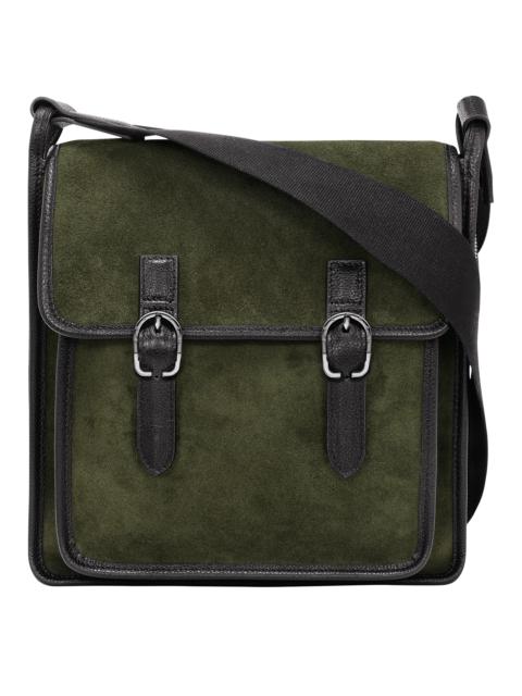 Longchamp Le Foulonné M Crossbody bag Khaki - Leather