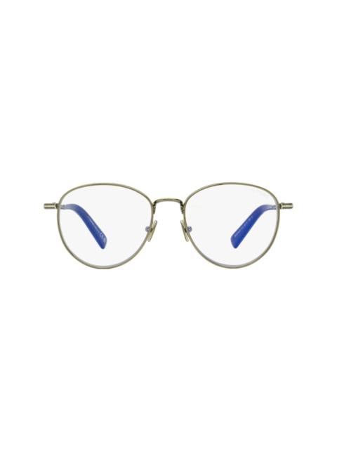 Blue Block round-frame glasses