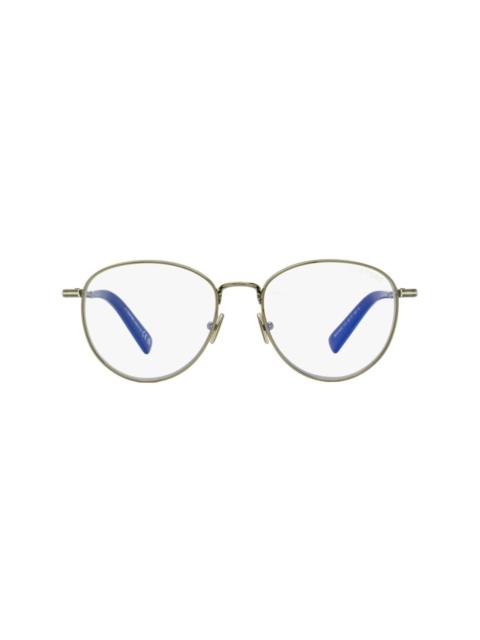 Blue Block round-frame glasses