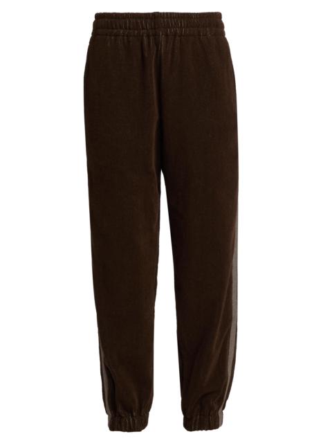 VERSACE Women's Jacquard Cotton-Blend Terry Joggers - Brown