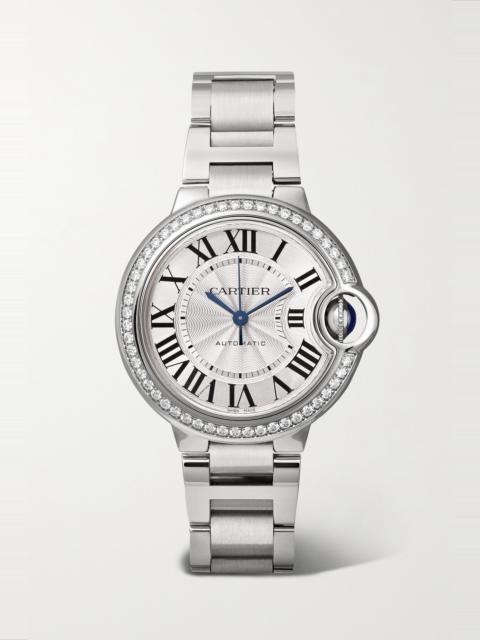 Ballon Bleu de Cartier Automatic 33mm stainless steel and diamond watch
