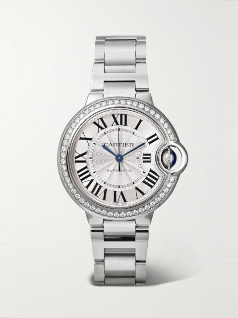 Cartier Ballon Bleu de Cartier Automatic 33mm stainless steel and diamond watch