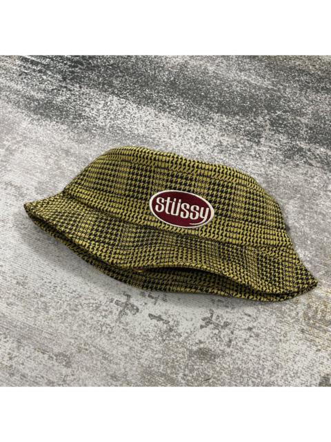 Stussy lola plaid knit bucket hat on sale