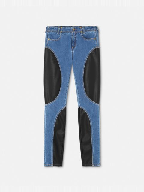 VERSACE JEANS COUTURE Paneled Skinny Jeans