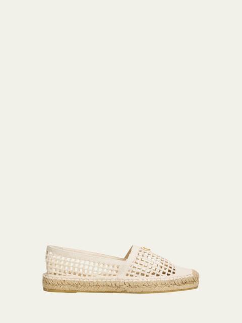 Prada Triangle Logo Crochet Espadrilles
