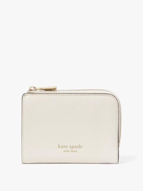 kate spade Ava Colorblocked Pebbled Leather Zip Bifold Wallet