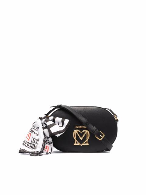Moschino scarf-detail logo crossbody bag