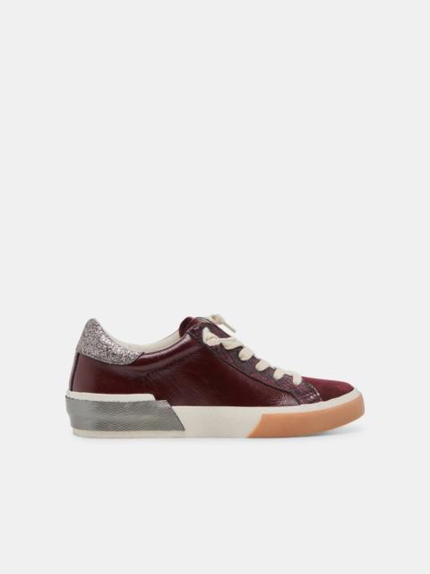 dolce vita ZINA SNEAKERS BURGUNDY CRINKLE PATENT