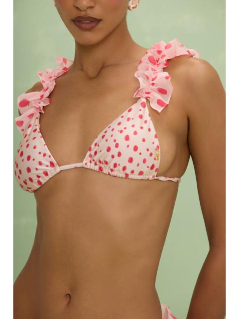 PatBO PEONY POLKA DOT BIKINI TOP