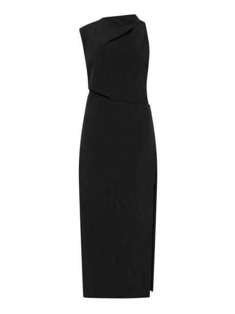 ST. AGNI Asymmetric Cutout Maxi Dress black