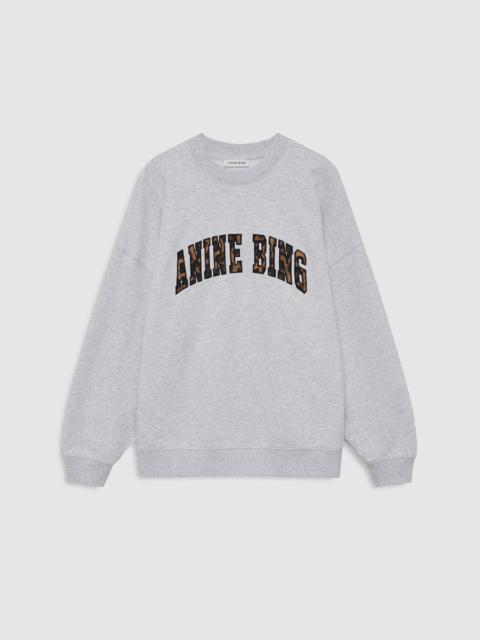ANINE BING Miles Sweatshirt Anine Bing Leopard - Heather Grey