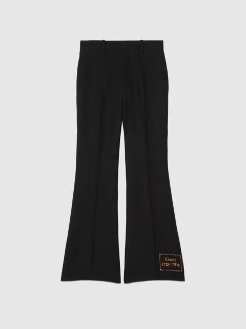 GUCCI Wool silk flare pant with Gucci Eterotopia