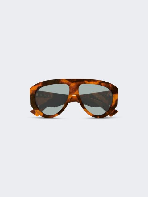 GUCCI Pilot Sunglasses Havana