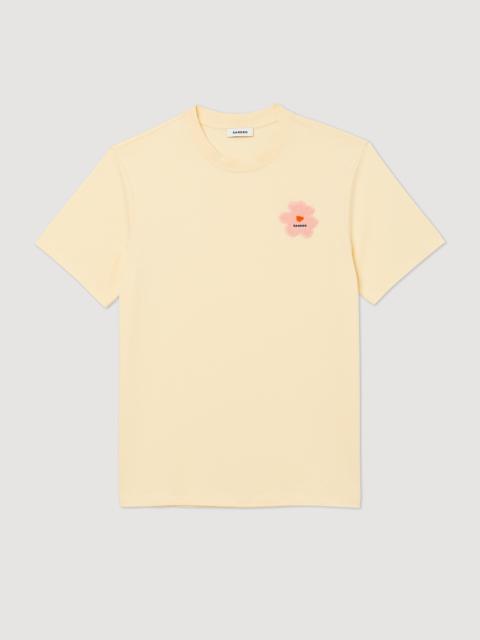 Sandro Flower patch T-shirt