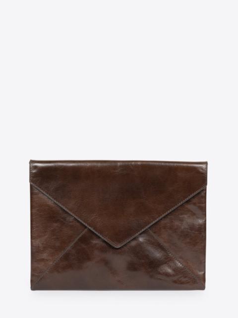 Dries Van Noten LARGE LEATHER ENVELOPE POUCH