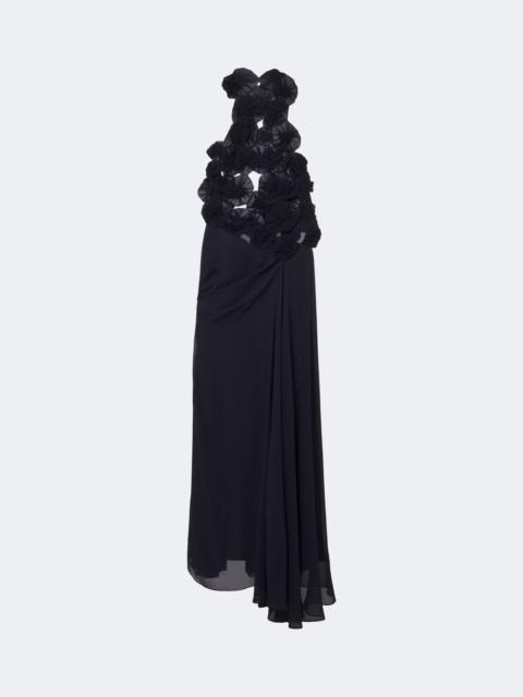 Victoria Beckham Cutout floral-appliqué silk gown