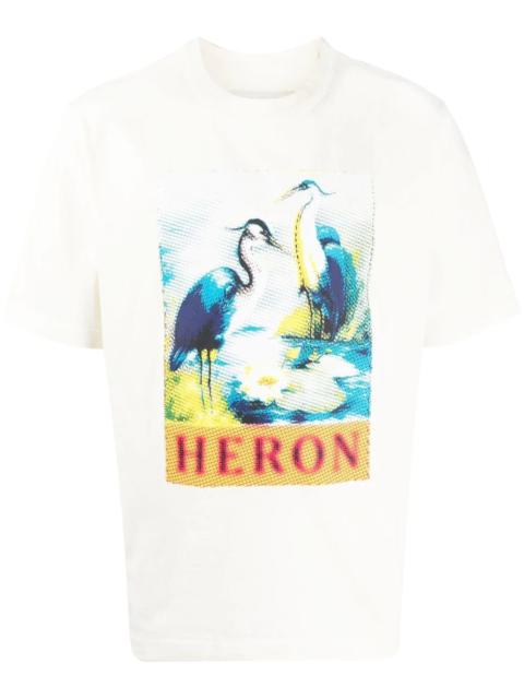 Heron Preston Heron-print cotton T-shirt