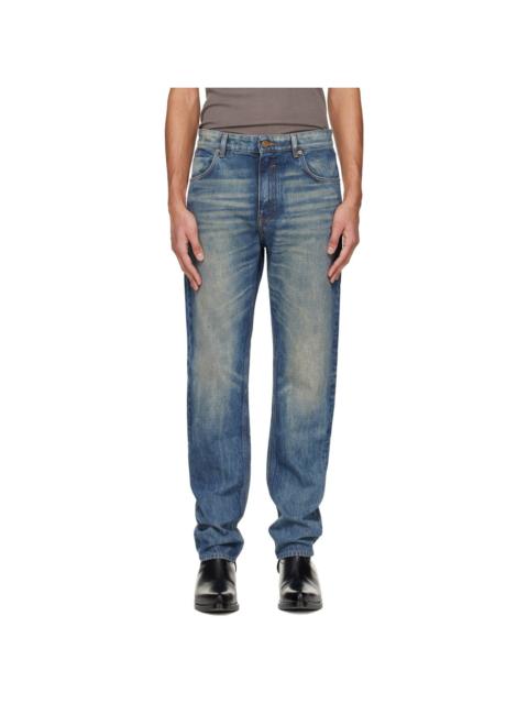 Balmain Blue Straight-Cut Jeans