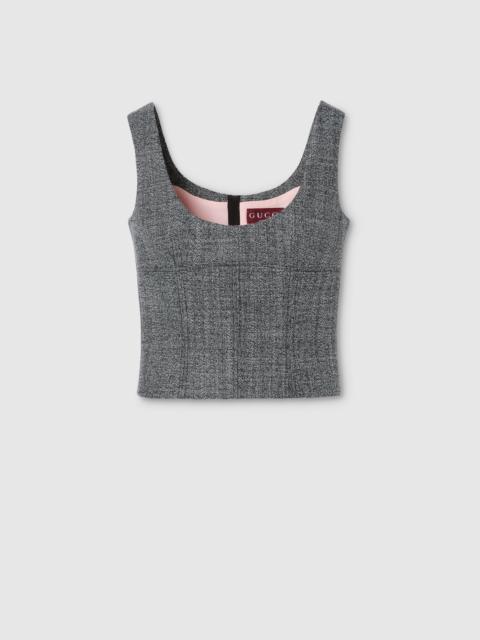 GUCCI Wool grisaille top