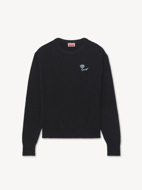 KENZO 'KENZO Tulip' embroidered jumper in spongy cotton