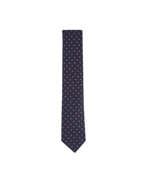 Canali geometric-pattern silk tie