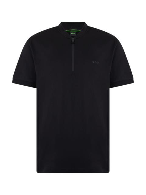 BOSS zip-up polo shirt