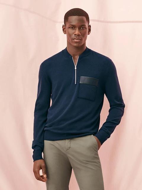 Hermès "Cuir & sellier" zipped sweater