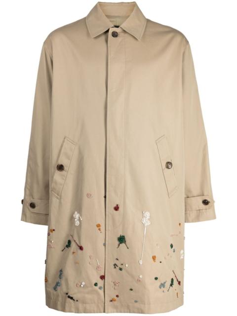 UNDERCOVER bead-embellished single-breasted coat