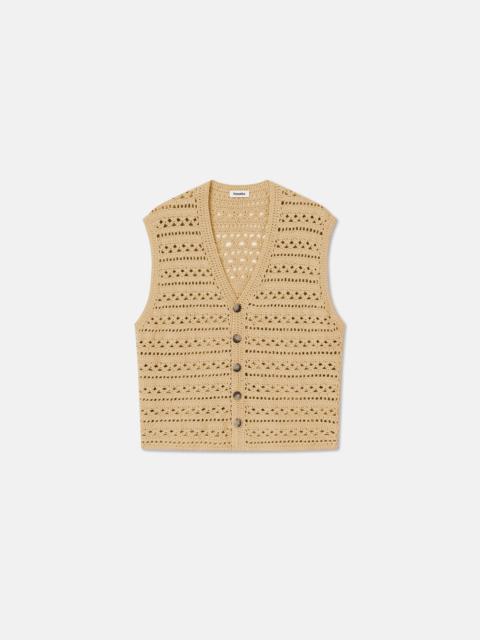 Nanushka Crochet-Knit Vest