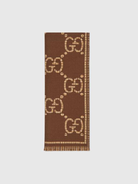 GUCCI GG wool scarf