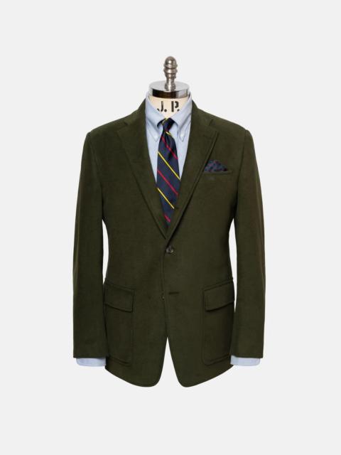 J. PRESS MADE-IN-USA COTTON DARK OLIVE MOLESKIN SPORT COAT