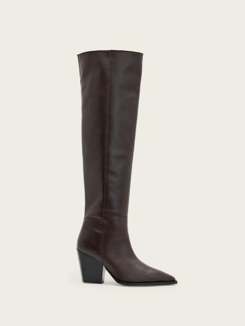 ALLSAINTS REINA LEATHER ZIP BOOTS