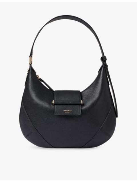 JIMMY CHOO Bar Hobo Small Leather Shoulder Bag