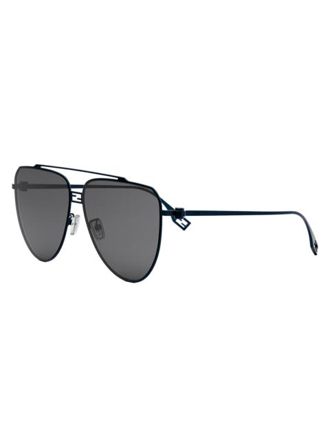 FENDI Women's Baguette 59MM Pilot Sunglasses - Blue Light Smoke