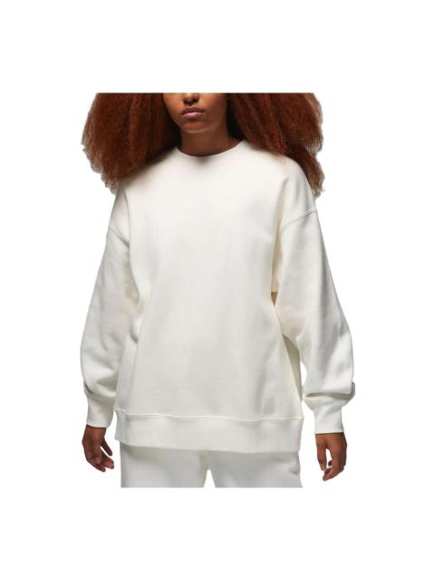 (WMNS) Air Jordan Flight Fleece Crewneck Sweatshirt 'White' FB5117-133