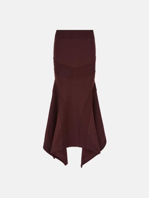 THE ATTICO DARK BROWN MIDI SKIRT