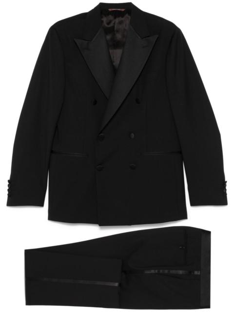 Canali satin-trim suit