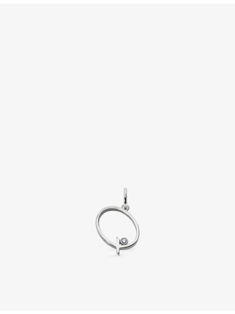MONICA VINADER Solitaire Diamond Initial P Sterling-Silver And 0.035ct Lab-Grown Diamond Pendant